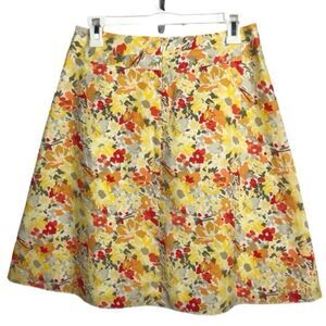 Express Women's Size 4 Floral A-Line Knee Length Skirt Multicolor